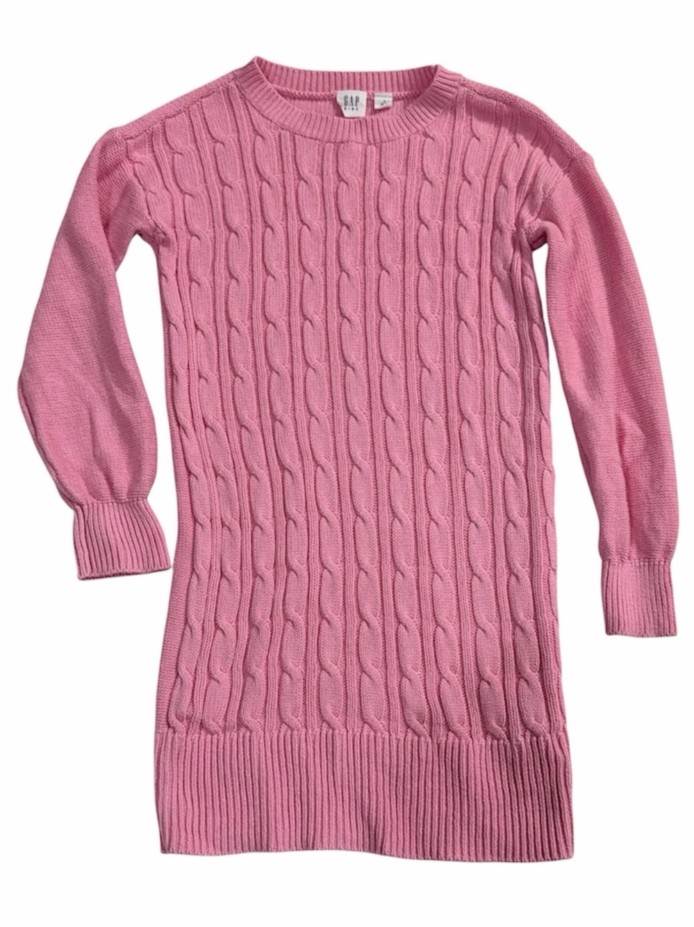 NWOT GAP Pink Cable Knit Crewneck Dress 6/7